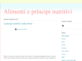 Principali principi nutritivi
