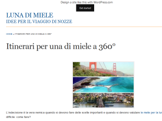 Tanti itinerari per la luna di miele