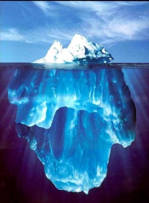 La punta  è solo una piccola dell'Iceberg