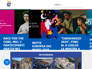 MIBAC - Ministero per i Beni e le Attività Culturali, Home Page