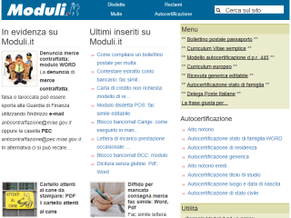 Moduli.it Certificati contratti modelli reclami lettere GRATIS