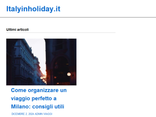 Italy inholiday Il portale sul turismo in italia 