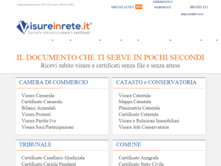 Visure Catastali Immobiliari Camerali in rete