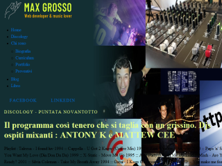 Vita, morte e (tentati) miracoli di Massimo Grosso ovvero DJ Max