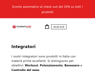 yourwaylife. Integratori ed abbigliamento per lo sport
