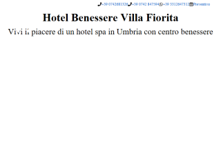 Hotel Villa Fiorita centro benessere e Beauty Farm in Umbria