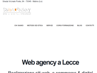 Salento Factory. Web agency Lecce, realizzazione siti e software gesti