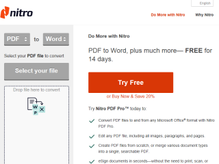 Convertitore da PDF a Word Gratis - Nitro PDF Software