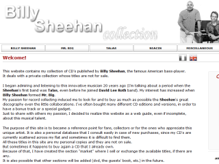 Billy Sheehan Collection - un compendio di CD pubblicati