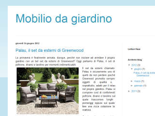 Blog mobili giardino