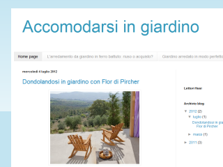 Blog salotto in giardino