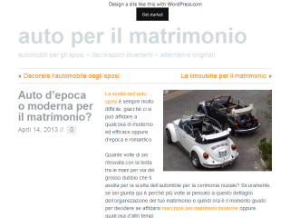 Scelta dell`auto sposi