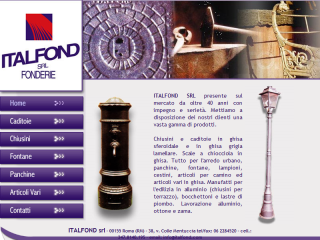 Italfond fonderia di chiusini, caditoie, scale a chiocciola, fontane.